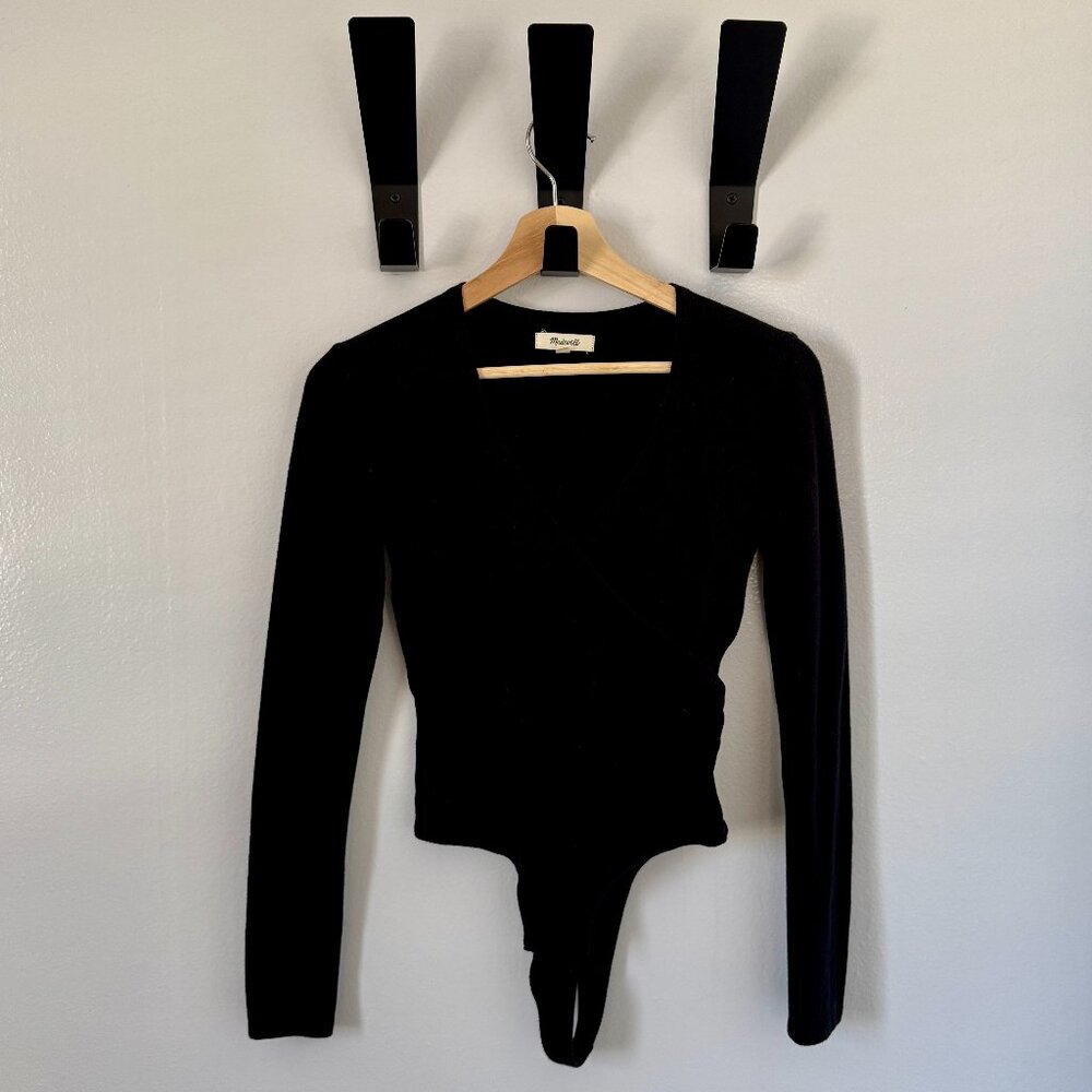 Madewell Wrap Bodysuit in True Black